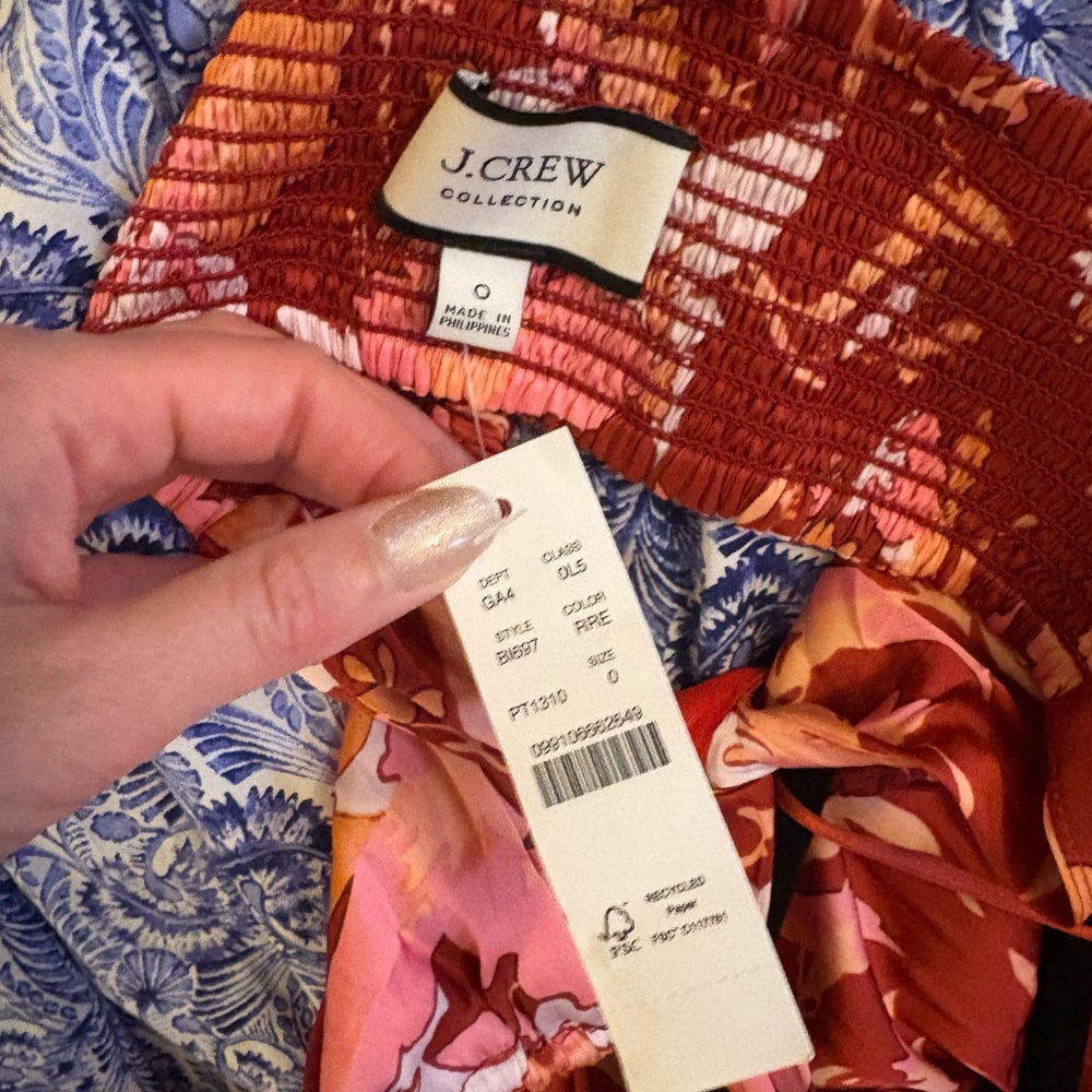 NWT J. Crew Collection Lilly Swirl Halter Dress Size 0 - Picture 5 of 5